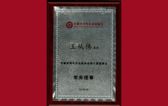 公司董事、副總經(jīng)理王從偉先生被增選為省青年企業(yè)家協(xié)會常務(wù)理事